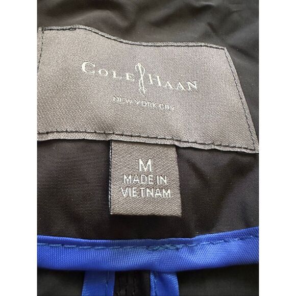 Cole Haan Women's Full Zip Lightweight Rain Jacket-Long Style-Black size medium - Picture 4 of 12